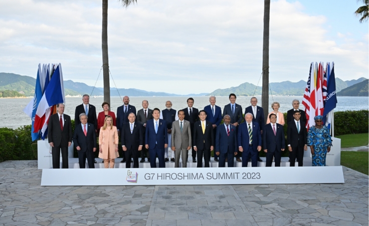 集合写真（G7＋招待国首脳・国際機関の長）