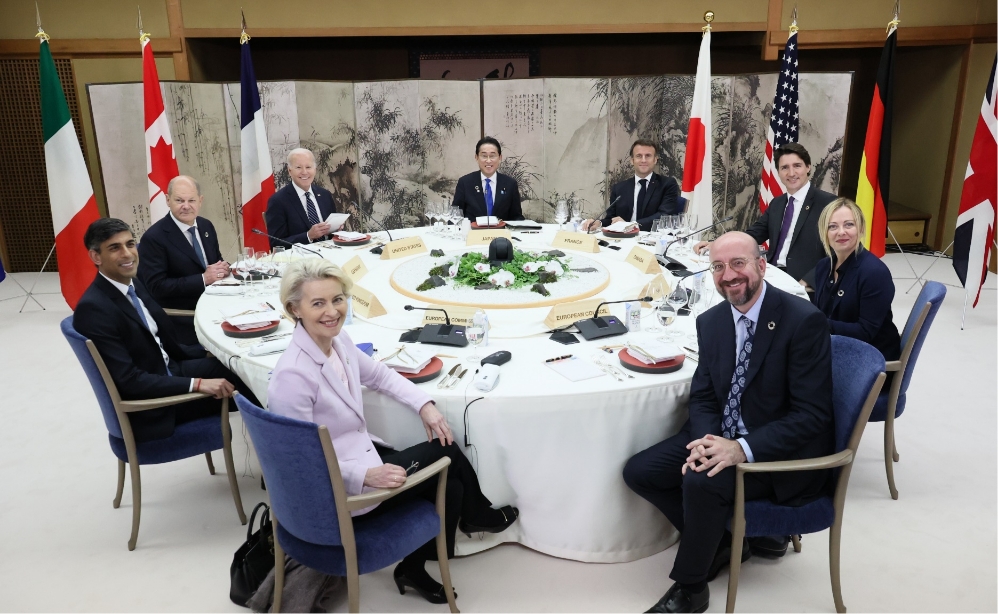 セッション（G7首脳ワーキング・ディナー）